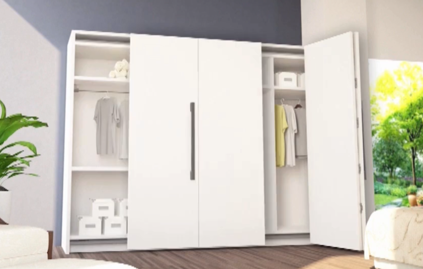 Sistema puerta colgante, plegable y corredizo